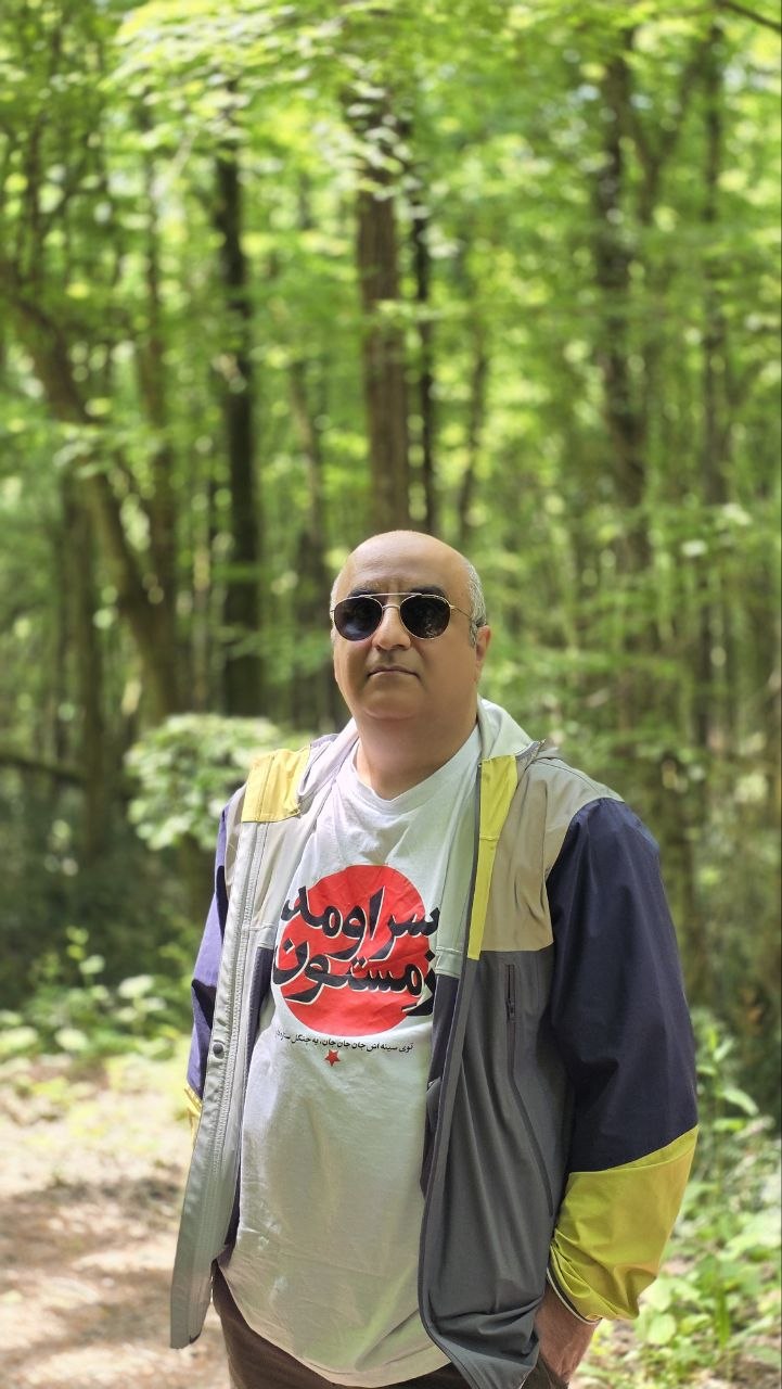 Hamed on a forest trail
